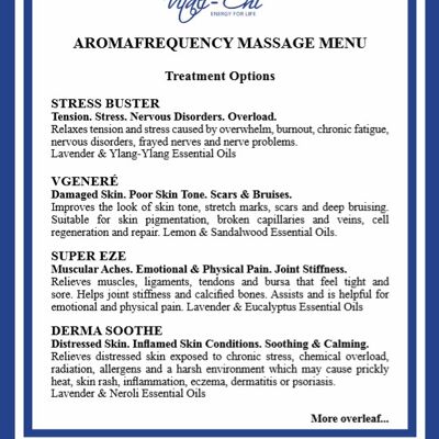 AromaFrequency Massage Products For Therapists