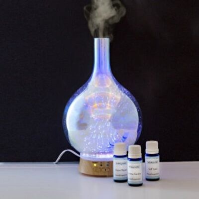 Free Deluxe Aroma Diffuser (with 7 Aroma Frequencies - Save £87) - Aroma Diffuser Humidifier With 100% Pure Essential Oils