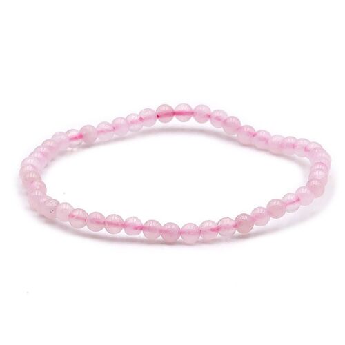 Bracelet Boule 04mm Quartz Rose A