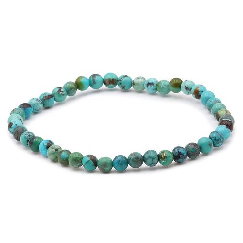 Bracelet Boule 04mm Turquoise Du Tibet A+