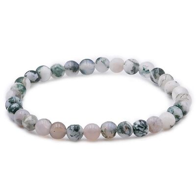 Bracelet Boule 06mm Agate Arbre AB