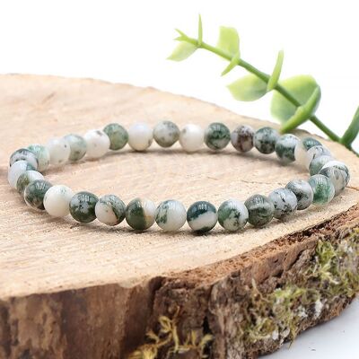 Bracciale con sfere di agata da 06 mm A