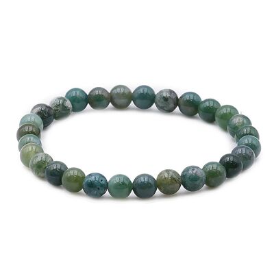 Ball Bracelet 06mm Moss Agate AB