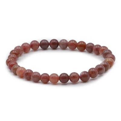 Bracelet Boule 06mm Aventurine Rouge AB