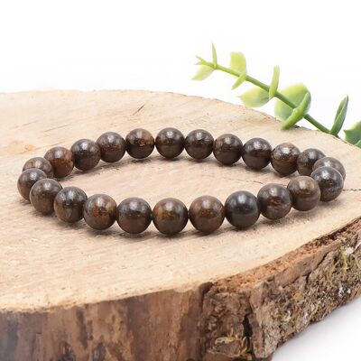 Pulsera de bolas 06mm broncita A