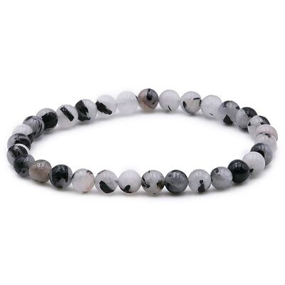 Bracciale a Sfera 06mm Cristallo di Rocca Tormalina A
