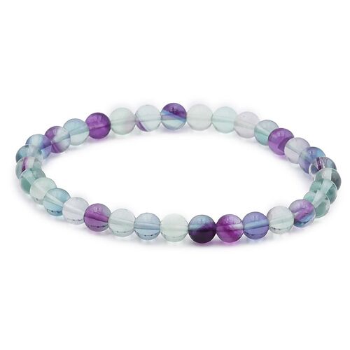 Bracelet Boule 06mm Fluorine Multicolore AA