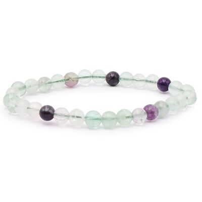 Bracelet Boule 06mm Fluorine Multicolore AB