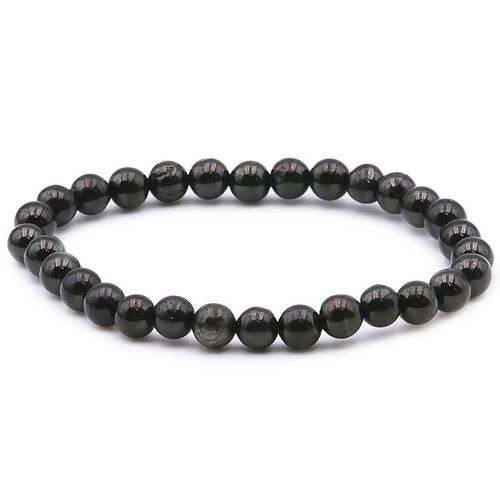 Bracelet Boule 06mm Jais A