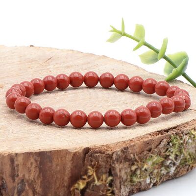 Bracelet Boule 06mm Jaspe Rouge A