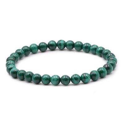 Bracciale a Sfera 06mm Malachite Scuro AA