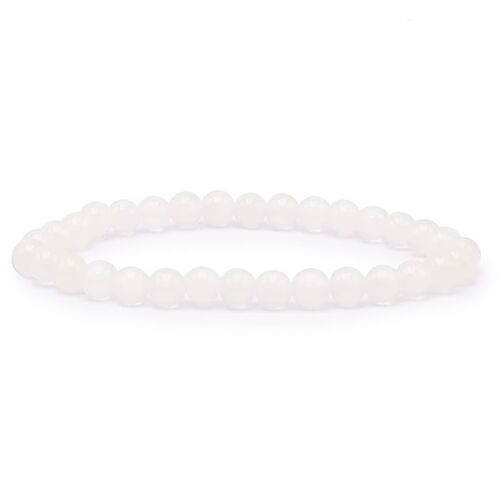 Bracelet Boule 06mm Quartz Laiteux A