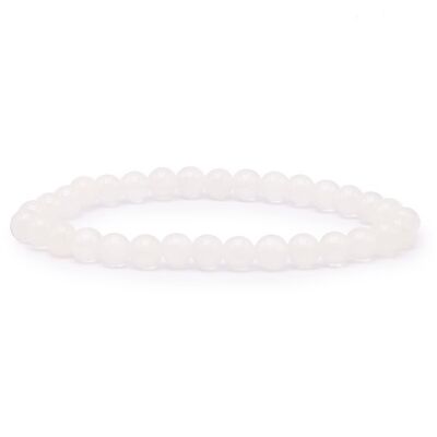 Bracelet Boule 06mm Quartz Laiteux A