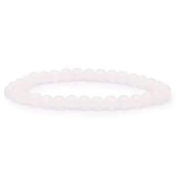 Bracelet Boule 06mm Quartz Laiteux A