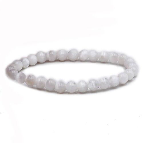 Bracelet Boule 06mm Selenite AA