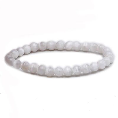 Bracelet Ball 06mm Selenite AA