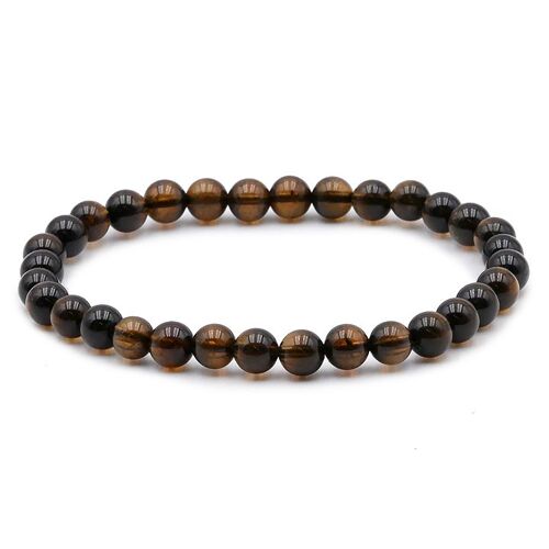 Bracelet Boule 06mm Tourmaline Brune A+ (Dravite)