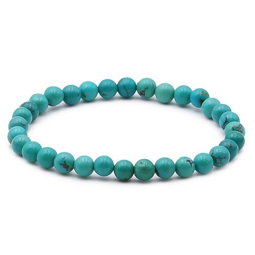 Bracelet Boule 06mm Turquoise D’Arizona AA