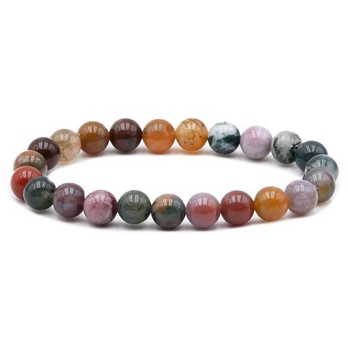 Bracelet Boule 08mm Agate Indienne A