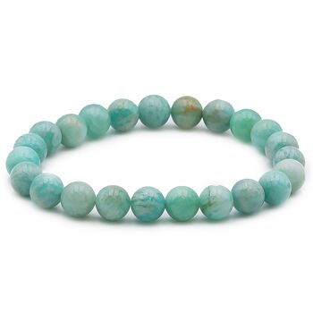 Bracelet Boule 08mm Amazonite Pérou AB