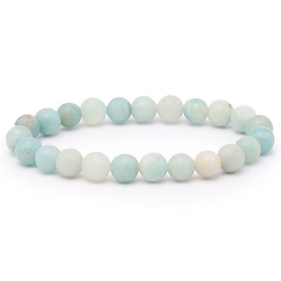 Bracelet Boule 08mm Amazonite Brésil B