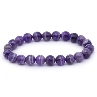 Kugelarmband 08mm Amethyst gebändert Brasilien AA