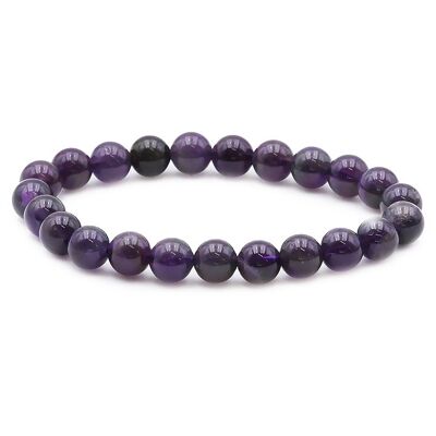 Kugelarmband 08mm Amethyst Uruguay A+