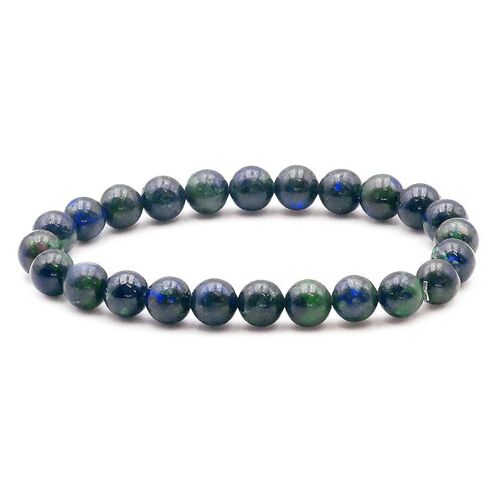 Bracelet Boule 08mm Azurite Malachite Naturelle AA