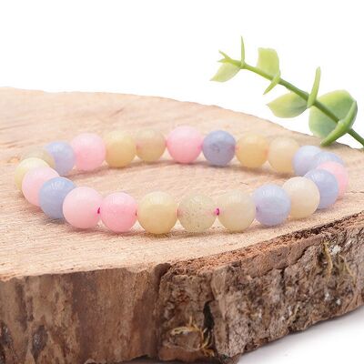 Bracelet boule 08mm béryls chauffée A