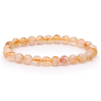 Bracelet Boule 08mm Citrine Chauffée AA