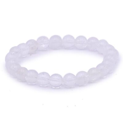 Bracelet Boule 08mm Cristal De Roche AB