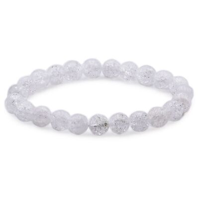 Bracelet Boule 08mm Cristal De Roche Crack A