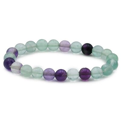Pulsera Bola 08mm Flúor Multicolor AB