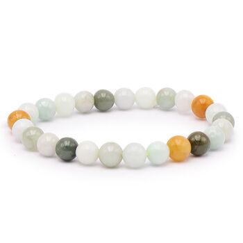 Bracelet Boule 08mm Jade De Birmanie AB