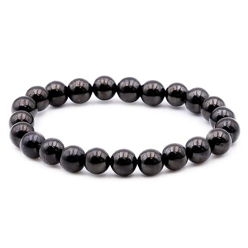 Bracelet Boule 08mm Jais A