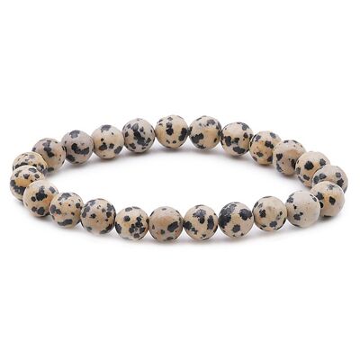 Bracciale a sfera 08mm Jasper dalmata AB