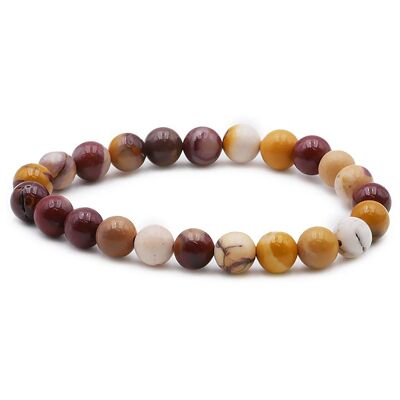 Ball Bracelet 08mm Mokaite Jasper A