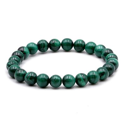 Bracelet Boule 08mm Malachite Foncée AA