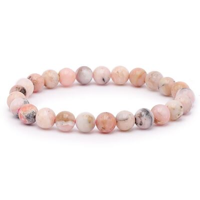 Ball Bracelet 08mm Pink Opal AB