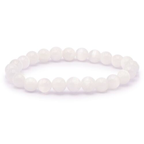 Bracelet Boule 08mm Selenite AA