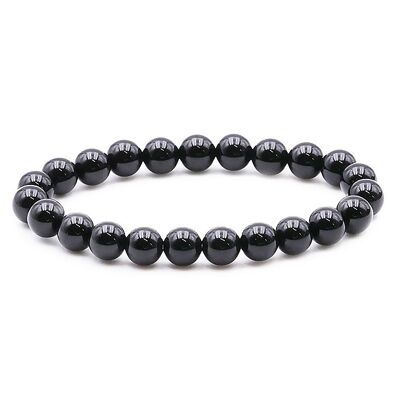 Bracciale a sfera 08mm Spinello nero A