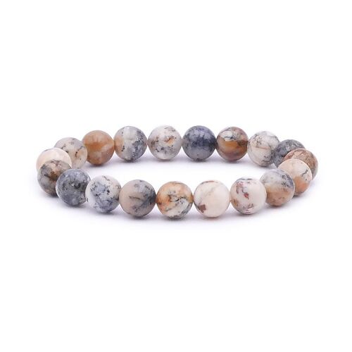 Bracelet Boule 10mm Agate Dendrite A