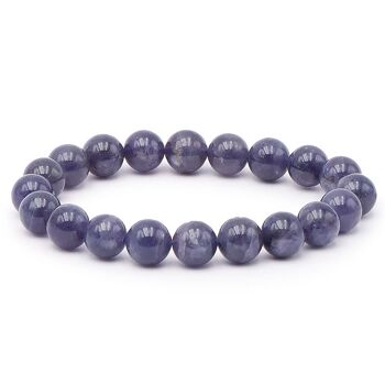 Bracelet Boule 10mm Cordiérite AA (09-10mm)