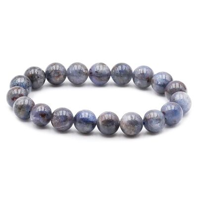 Bracelet Boule 10mm Cyanite Bleue AB