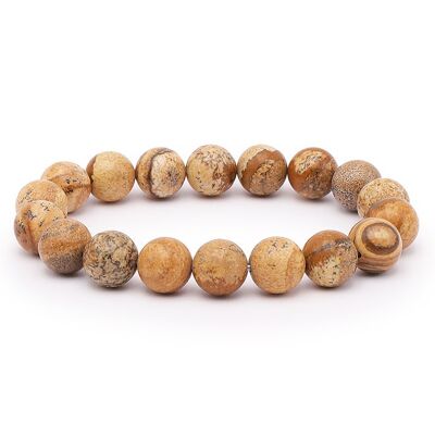 Pulsera Bola 10mm Paisaje Jaspe AB