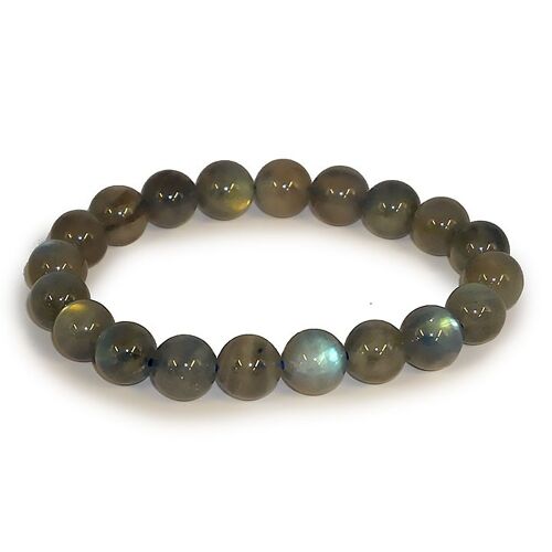 Bracelet Boule 10mm Labradorite AA (09.5-10.5mm)