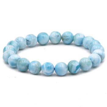 Bracelet Boule 10mm Larimar AA (09-10mm)