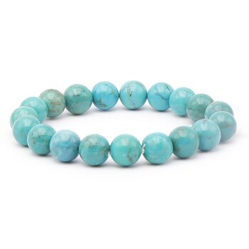 Bracelet Boule 10mm Turquoise Du Tibet A+