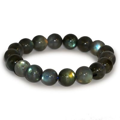 Bracelet Boule 12mm Labradorite AA (11-12mm)