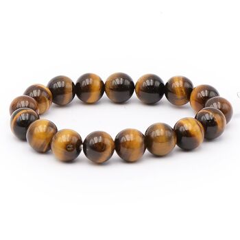 Bracelet Boule 12mm Oeil De Tigre AA